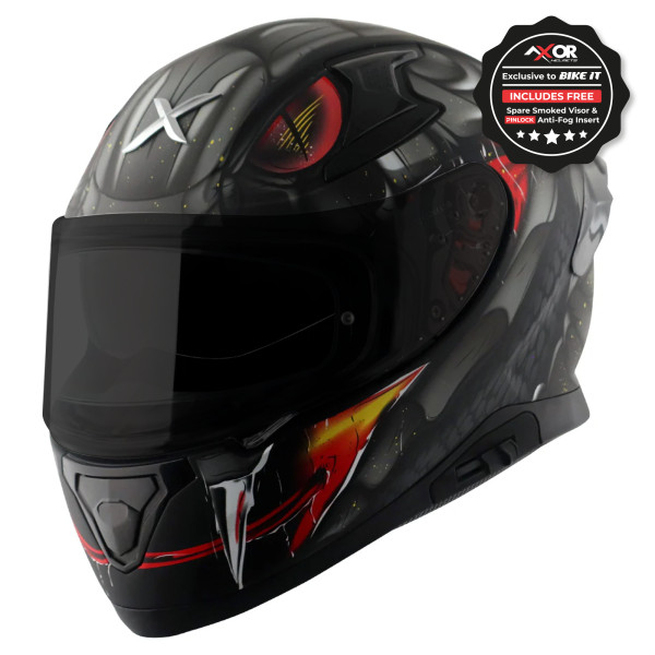 Axor Axor apex full face helmet - venomous black grey matt - medium